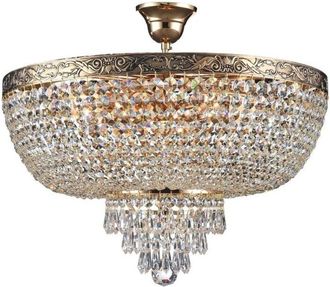 Maytoni Maytoni - Palace Plaf&oacute;n Semi Empotrado Oro Antiguo & Cristal, 6 Luces, E27