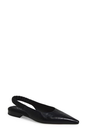 Rag & Bone Mercer Pointed Toe Slingback Flat in Black at Nordstrom, Size 9Us