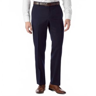Ballin Super 120S Luxury Wool Serge Comfort-Eze Trouser In Mariner