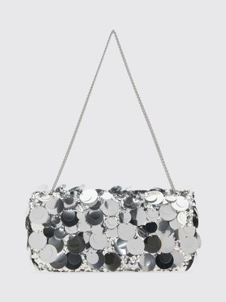 Paco Rabanne Borsa Sparkle Baguette in tessuto ricoperto da paillettes