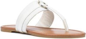 New York & Company Juliana Slide Sandal in White at Nordstrom Rack, Size 10
