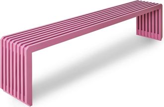 HKliving Slatted Bank 160 cm, hot pink