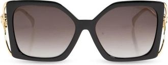 Versace Oversized Vierkante Zonnebril - Dames - Zonnebrillen - Zwart - 58 MM - Accessoires