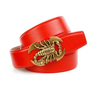 Anthoni Crown Lederg&uuml;rtel ANTHONI CROWN, Damen, Gr. 95, rot, Leder, unifarben, G&uuml;rtel Lederg&uuml;rtel, mit Skorpion Schliesse zu besonderen Anl&auml;ssen