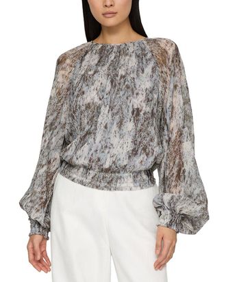 Lafayette 148 New York Plus W Gathered Detail Blouse