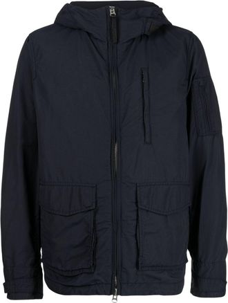 Woolrich hooded zip-up jacket - men - Polyamide/Polyamide - M - Blue