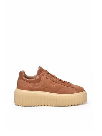 Hogan Beige Leather Chunky Sneakers