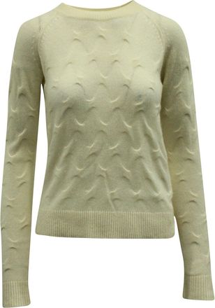 Theory Tucked Crewneck Sweater in Cream Cashmere