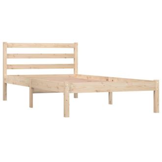 Berkfield Home Beautiful Bed Frame Solid Wood Pine 90x190 cm Single in Light Brown