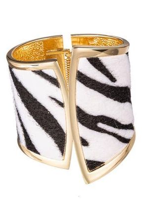 Eye Candy Los Angeles Anita Zebra Cuff Bracelet in Gold at Nordstrom Rack