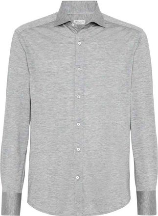 Brunello Cucinelli Silk And Cotton Jersey Shirt