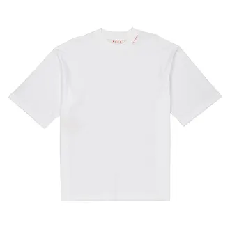 Marni Lily White Symbol Logo Cotton T-Shirt, Brand Size 44 ( US Size 34 )
