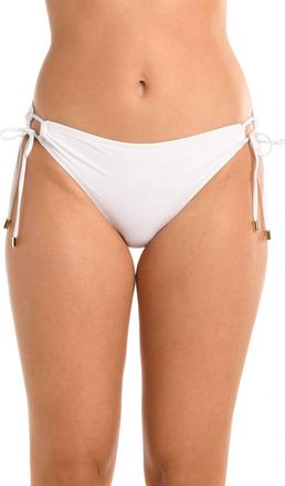 La Blanca Side Tie Hipster Bikini Bottom In White