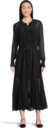 Madewell Suzy Dress - Viscose Clip Dot Jacquard Womens Dress True Black : XS (Womens 00-0), Acetate/Polyester/Viscose