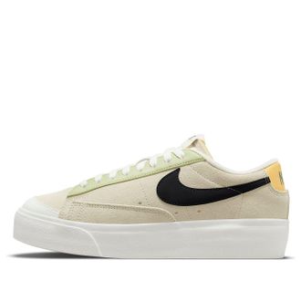 Nike (WMNS) Nike Blazer Low Platform Reflective Swoosh - Light Stone DQ0884-100