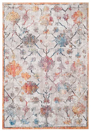 Safavieh Alfombra poli&eacute;ster grigio/arancione 122 x 183 cm