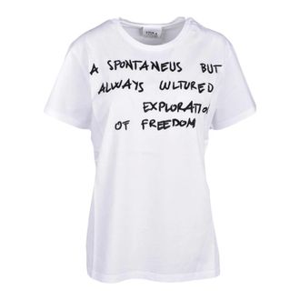 Erika Cavallini Semi Couture T-Shirts, female, White, Size: XS tshirt