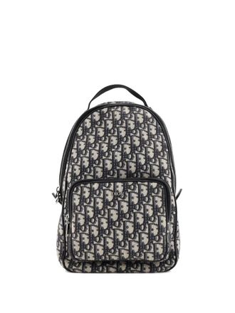 Dior Zip Around Sling Oblique Canvas backpack - Blu