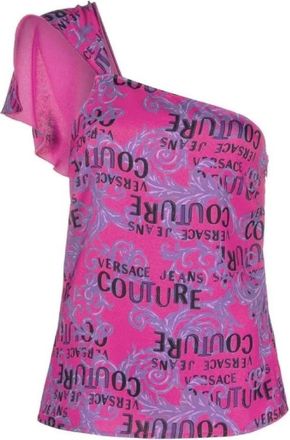Versace Jeans Couture Paarse Basic Tops 74Ham 240Ns 228406 - Dames - Tops zonder mouwen - Paars - S - Tops
