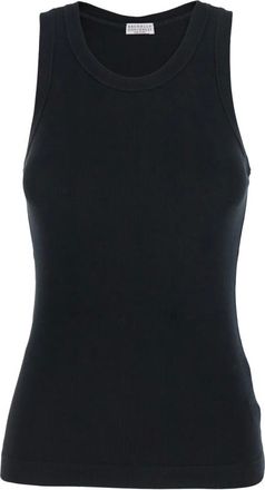 Brunello Cucinelli Dames, Tops, Zwart, Maat: XS Katoen