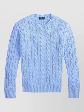 Ralph Lauren cable knit cotton crewneck sweater long sleeves
