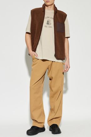 Moncler Vest With Logo, Mens, Brown