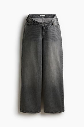 H&M MAMA Wide Low Jeans - Denimgrau