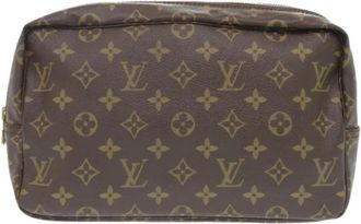 Louis Vuitton Tweedehands Canvas Louis Vuitton tassen - Dames - Vintage Clutch - Bruin - ONE Size - Vintage