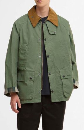 Barbour Bedale Coated Cotton Jacket in Winter Moss at Nordstrom, Size 32