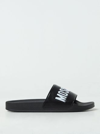 サンダル MOSCHINO COUTURE Men Sandals Black MB28022G0MG10 000 Moschino Calfskin Couture Milano Sandals in Black | Lyst