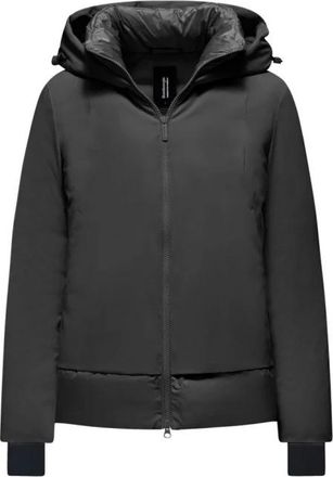 Bomboogie Korte Bi-materiaal Jas met Capuchon - Dames - Winterjassen - Zwart - XS - Polyester - Jassen
