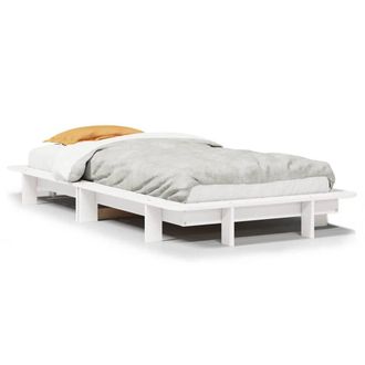 Berkfield Home Bed Frame without Mattress White 100x200 cm Solid Wood Pine