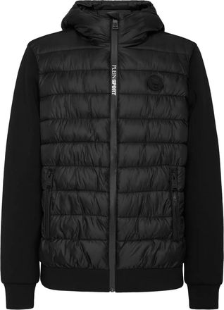 Plein Sport Piumino trapuntato con cappuccio - Nero
