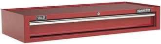 Loops 1030 x 440 x 170mm RED 1 Drawer MID-BOX Tool Chest Lockable Storage Unit Cabinet