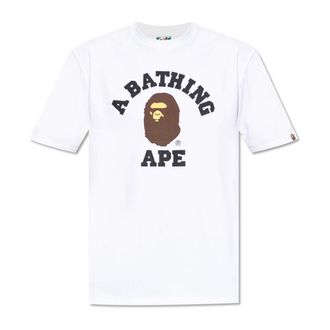 A Bathing Ape T-Shirts, male, White, Size: XL Printed T-shirt