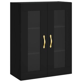 Berkfield Home Wall Mounted Cabinet Black 69.5x34x90 cm