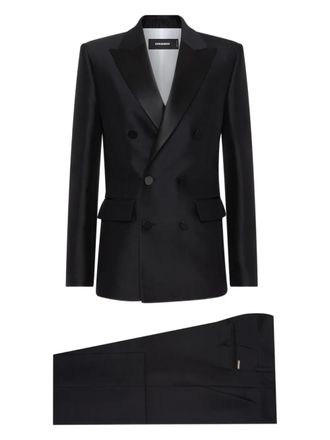 Dsquared2 double-breasted suit - women - Fabric - 38 - Black
