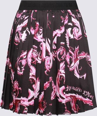 Versace Jeans Couture Black And Purple Skirt