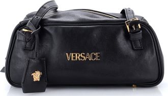 Versace Tag Bowling Bag Leather Large