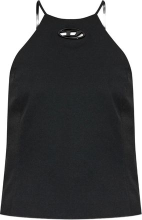 Diesel Top T-Elma con scollo allamericana - Nero