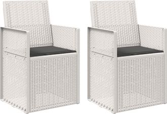 vidaXL Sillas De Comedor De Jard&iacute;n 2 Uds. Y Antracita Pp Vidaxl