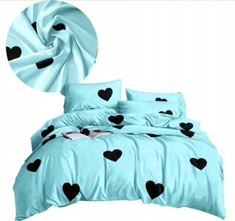 OEM Juego De Cama De Algod&oacute;n Satinado 3d, 200x220 Cm, 2 Fundas De Almohada, D&iacute;a De San Valent&iacute;n