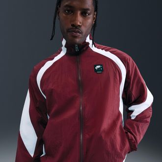 Nike Mens Air Woven Track Jacket in Red | HV0880-619