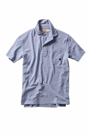 Relwen Mens Fineline Jersey Polo In Light Blue