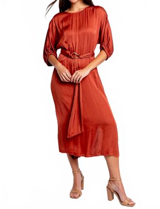 Velvet Laurel Dress In Rustic