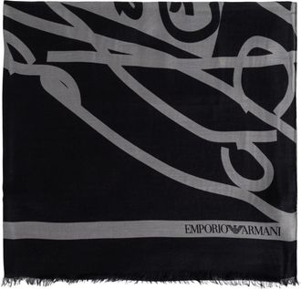 Emporio Armani Logo Sjaal - Heren - Sjaals - Blauw - ONE Size - Accessoires