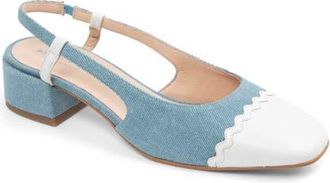 Patricia Green Preston Slingback Slinback Sandal in Denim/White at Nordstrom, Size 10
