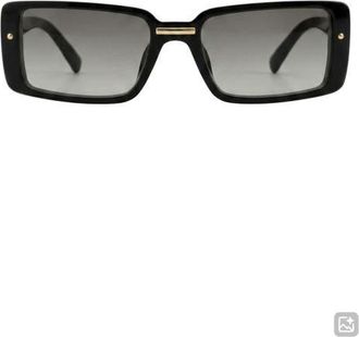Fifth and Ninth Blaire 65mm Oversize Gradient Rectangular Sunglasses in Black/black at Nordstrom