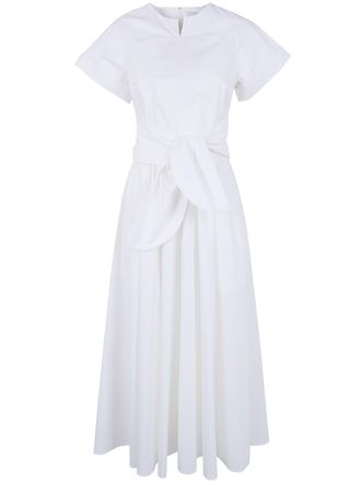 Patou Short Sleeves Midi Knot Dress