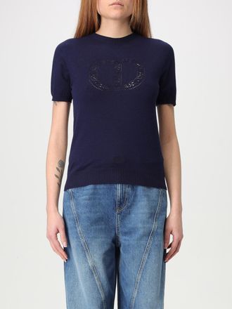 Twinset Merinowollen Korte Mouwen Pullovers